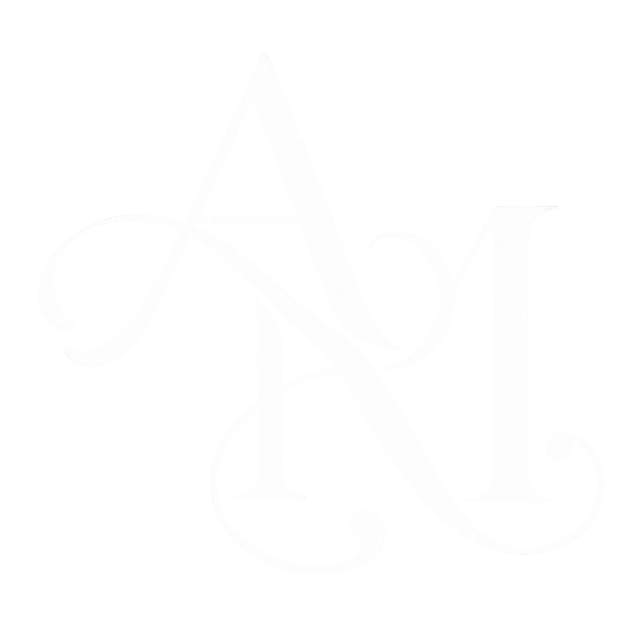 Elegant White AM Monogram